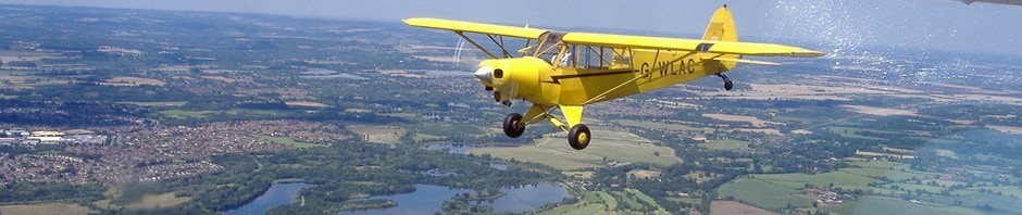 The Supercub approaching Reading from the Airfield
