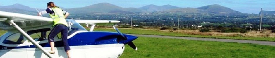 Checking out the Aircraft before leaving the hills of Snowdonia